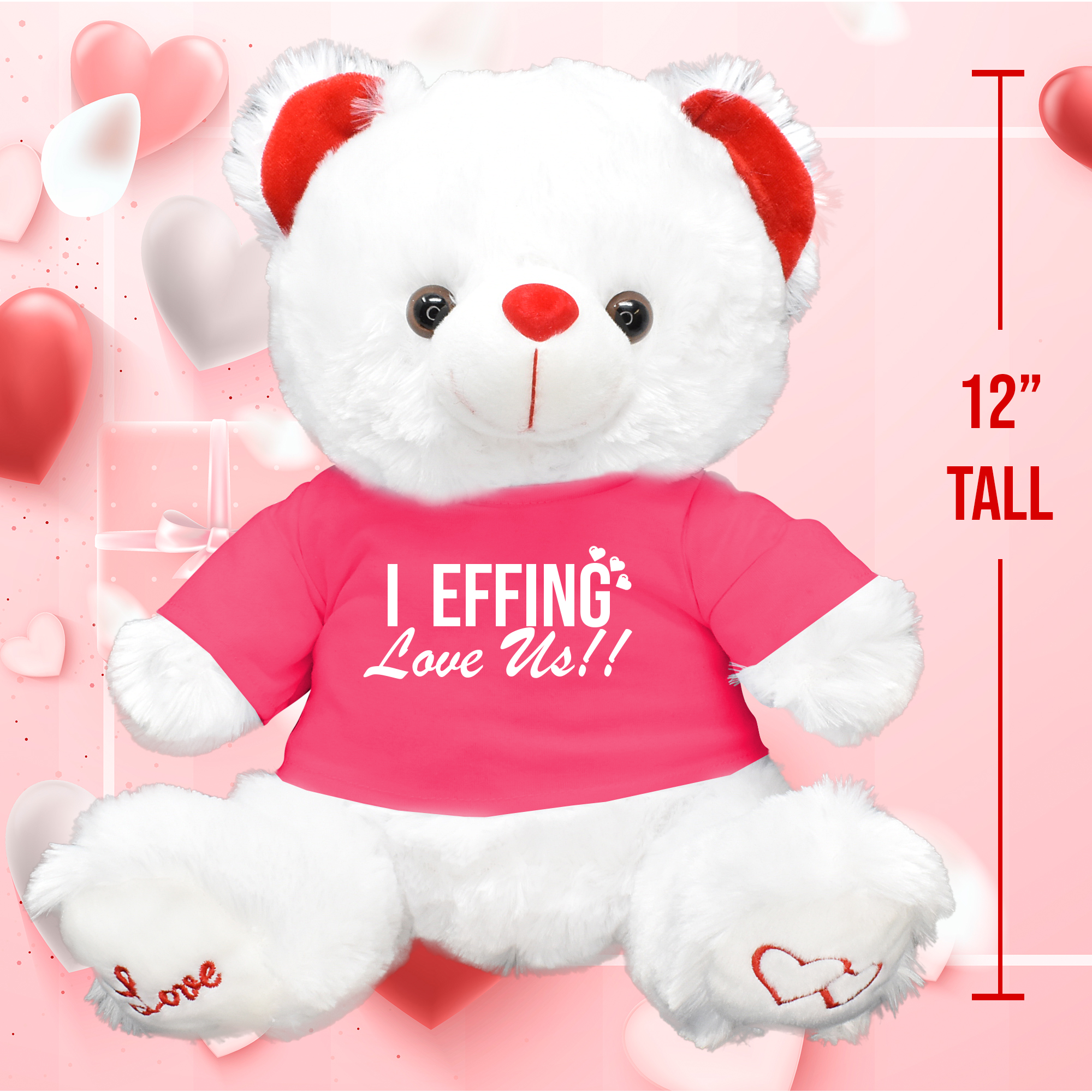 Effing Love Us Valentines Day Galentines Gifts Teddy Bear Her Women Best Friend Girlfriend