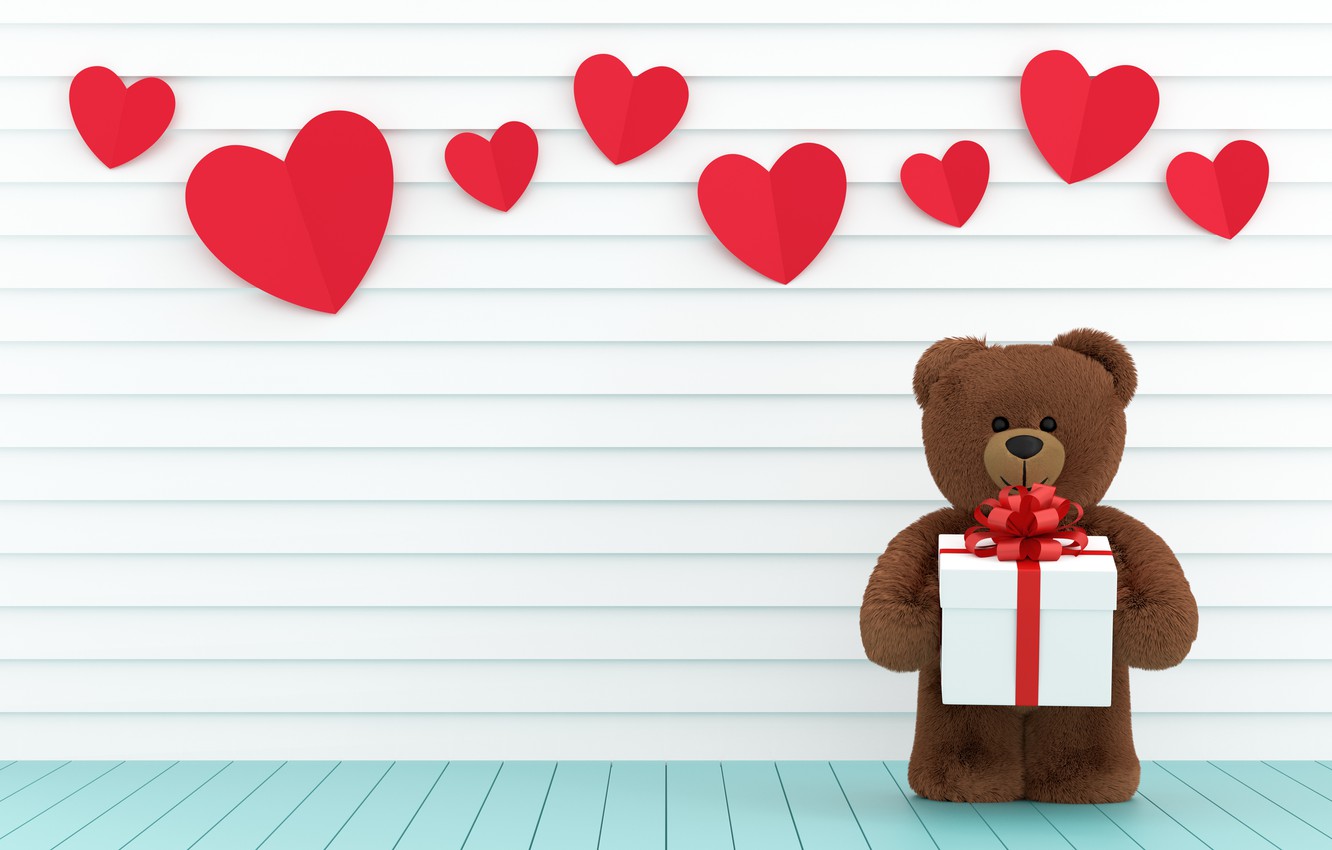 Wallpaper love, toy, heart, bear, hearts, red, love, bear, heart, wood, romantic, teddy, valentine's day, gift, cute image for desktop, section настроения
