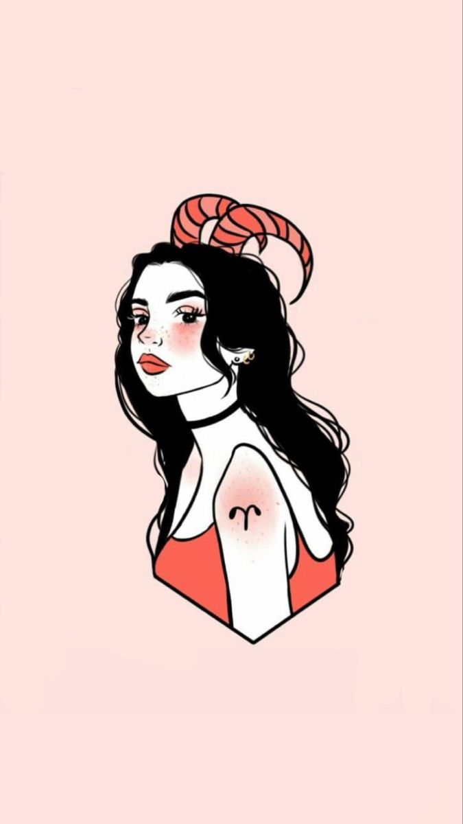 Aries girl. Aries art, Aries wallpaper, Aries aesthetic