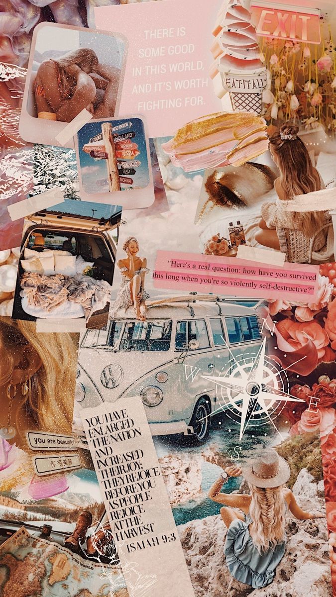 Wallpaper for. Travel collage, Cute patterns wallpaper, Aesthetic collage