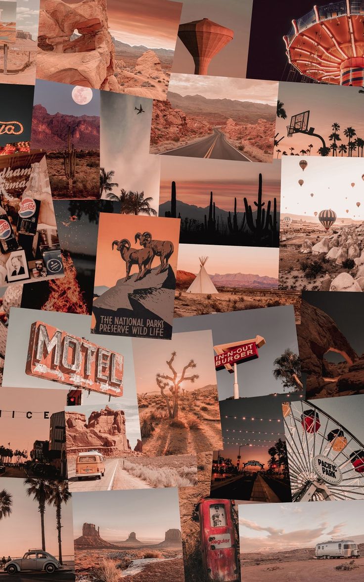 Travel Collage Travel Aesthetic Collage Kit Retro Collage. Etsy. Travel collage, Cute iphone wallpaper tumblr, Western aesthetic wallpaper