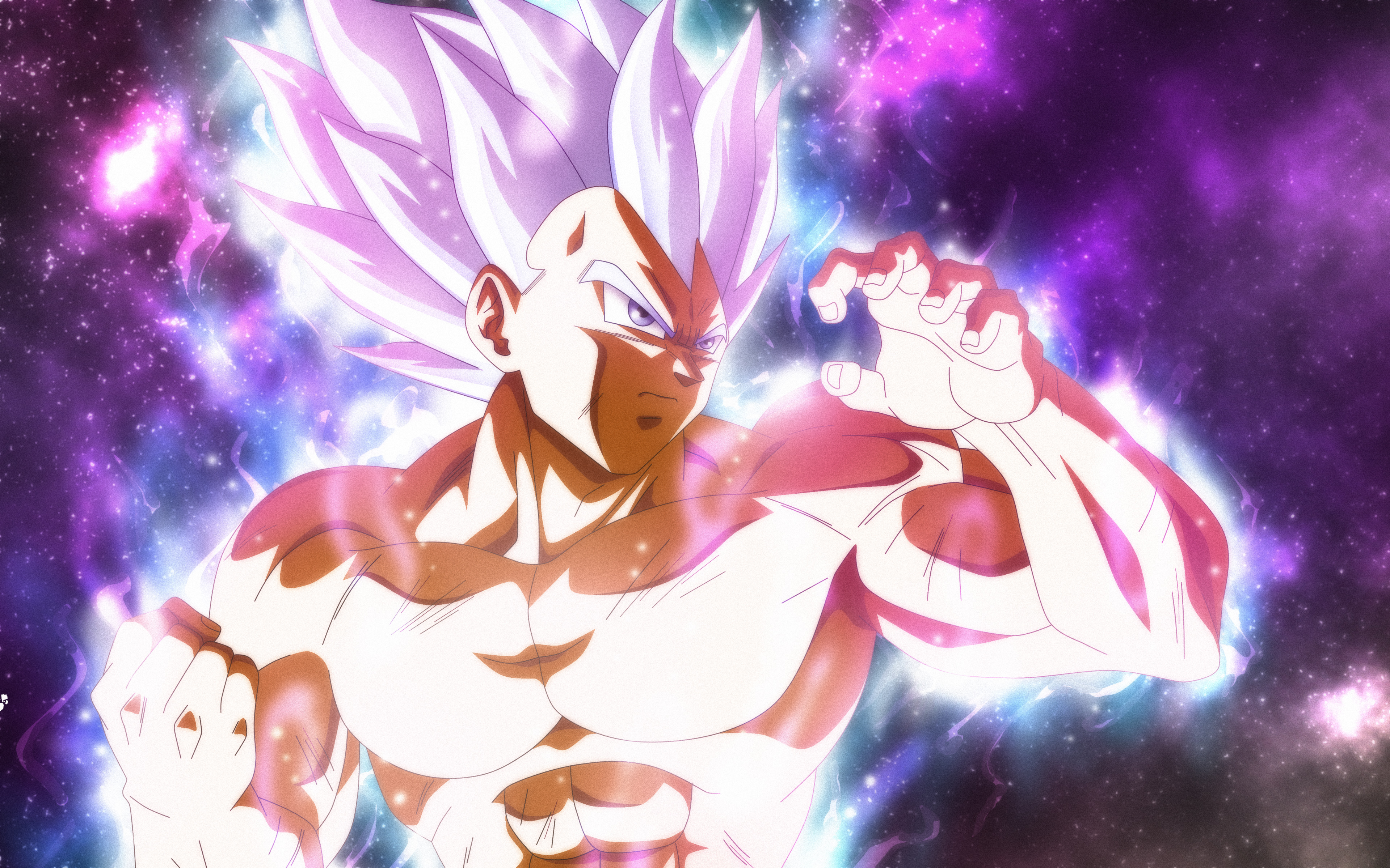 Download wallpaper 4k, Ultra Instinct Goku, galaxy, Dragon Ball, Migatte No Gokui, Mastered Ultra Instinct, Super Saiyan God, DBS, Dragon Ball Super for desktop with resolution 3840x2400. High Quality HD picture wallpaper