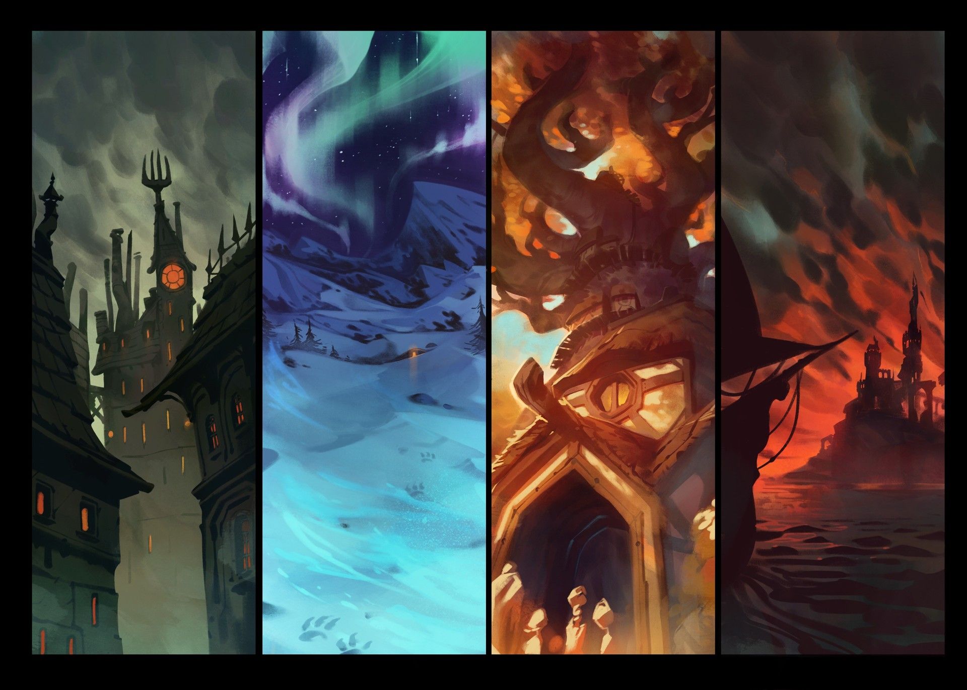Wingfeather Saga Development, Nicholas Kole. Visual development, Saga art, Environment painting