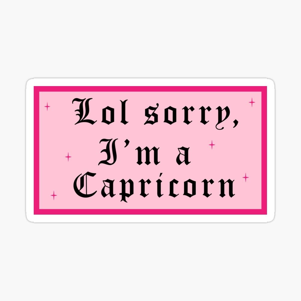 Capricorn zodiac sign sticker cute pink capricorn sticker. Capricorn girl, Capricorn, Zodiac capricorn