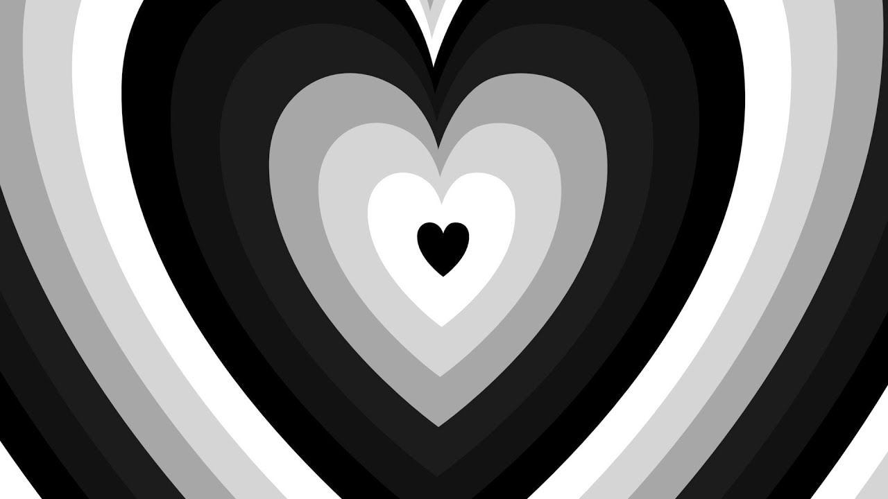 Love Heart Background Black and White