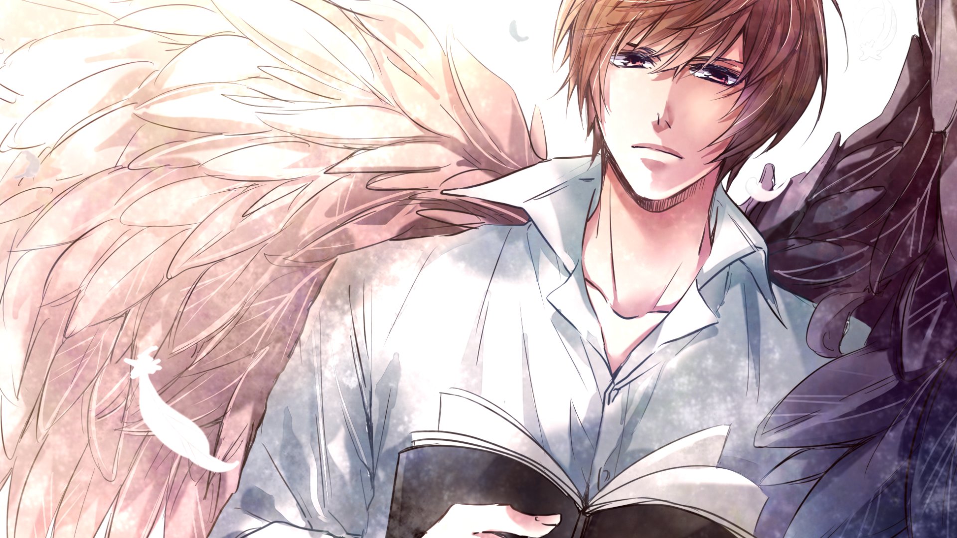 Yagami Light, Death Note, Wings, Anime Boy Note Wallpaper Laptop