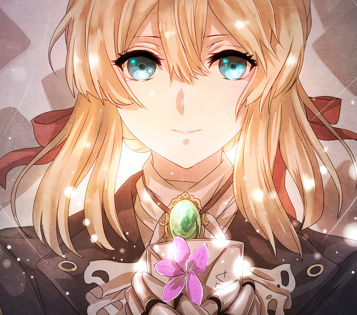 Blonde and beautiful, anime, violet evergarden wallpaper, HD image, picture, background, 041e4f