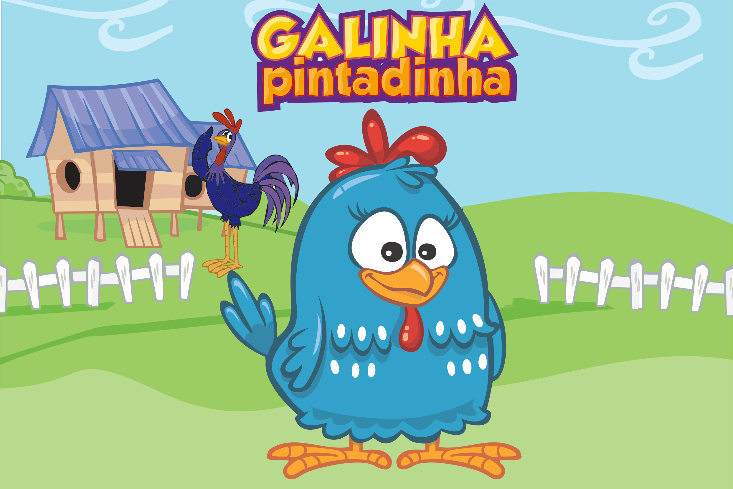Painel festa Galinha Pintadinha mod. 2 no Elo7. Loja Aloprint (95A012)