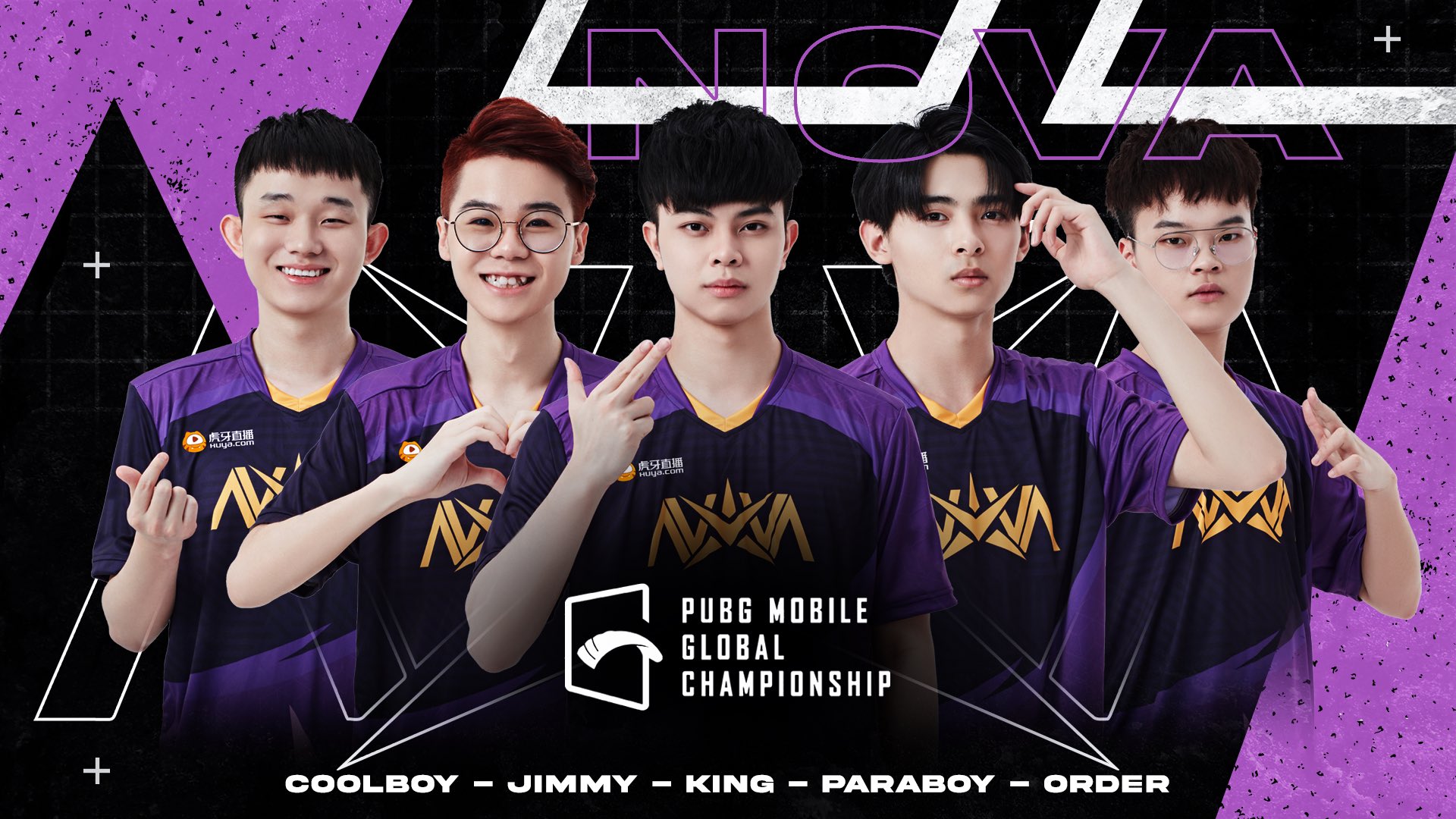 Nova Esports - #PEC2020 Champions are back in business for #PMGC this time! #Coolboy #Jimmy #King #Paraboy #Order ⏰ 24.11 at 7 PM GMT 8