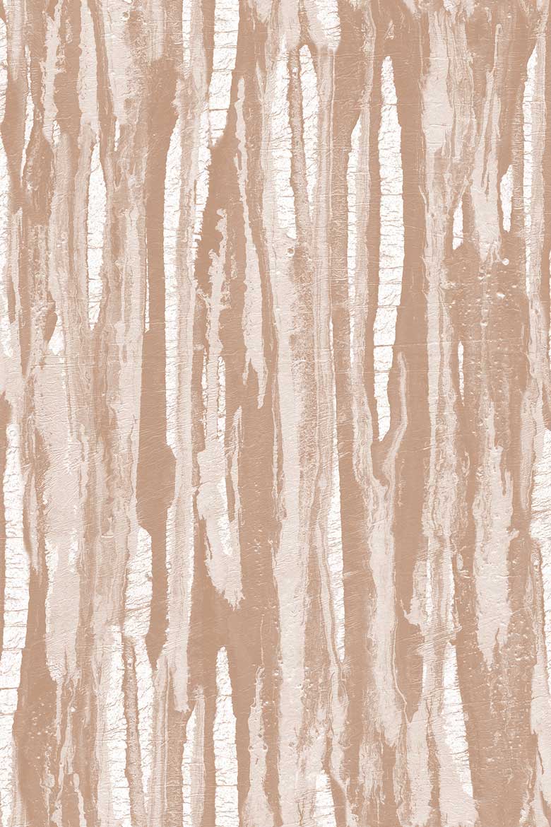 Brown & White Shabby Chic Stripe Wallpaper
