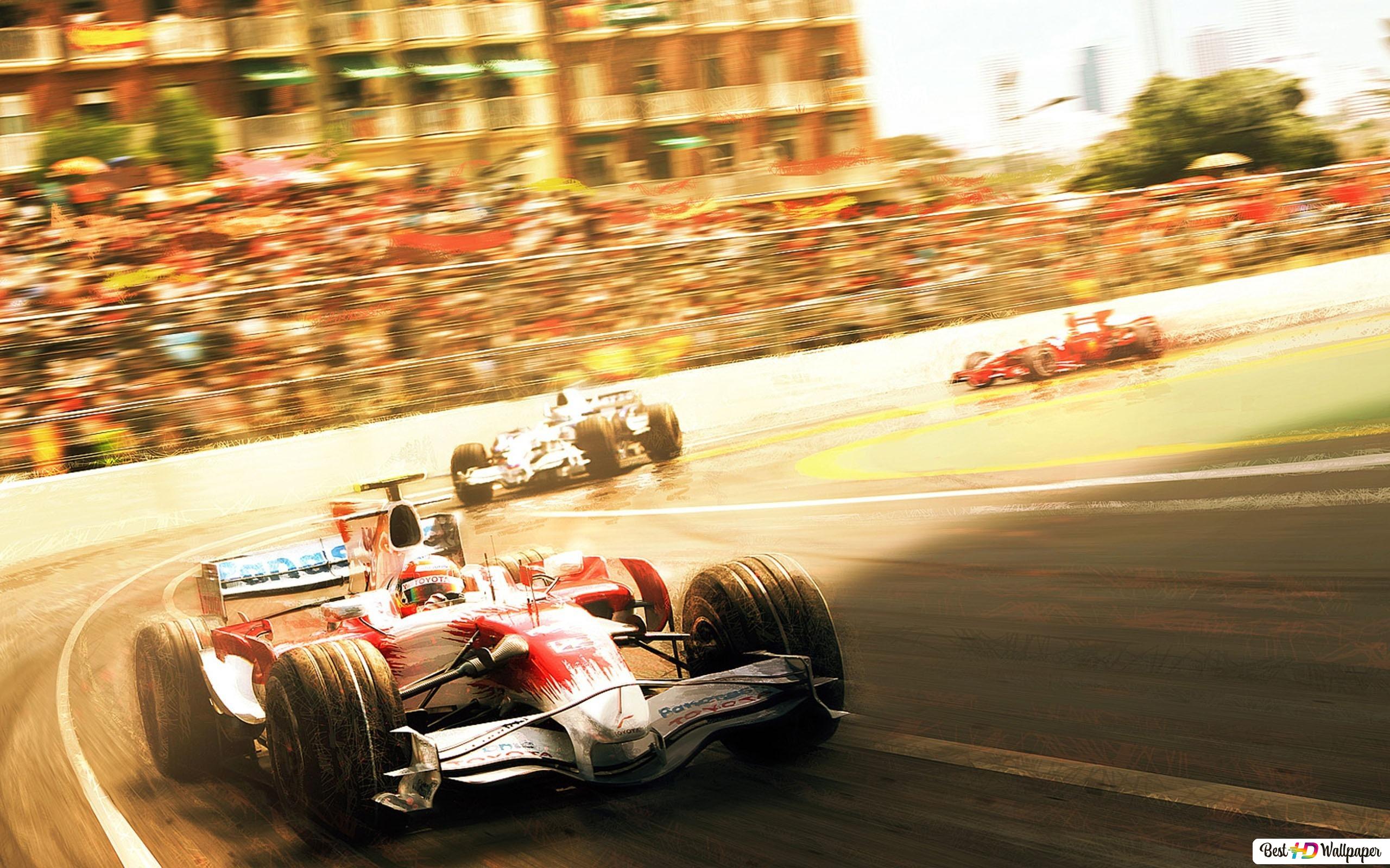 Formula 1 battle for first place HD wallpaper download
