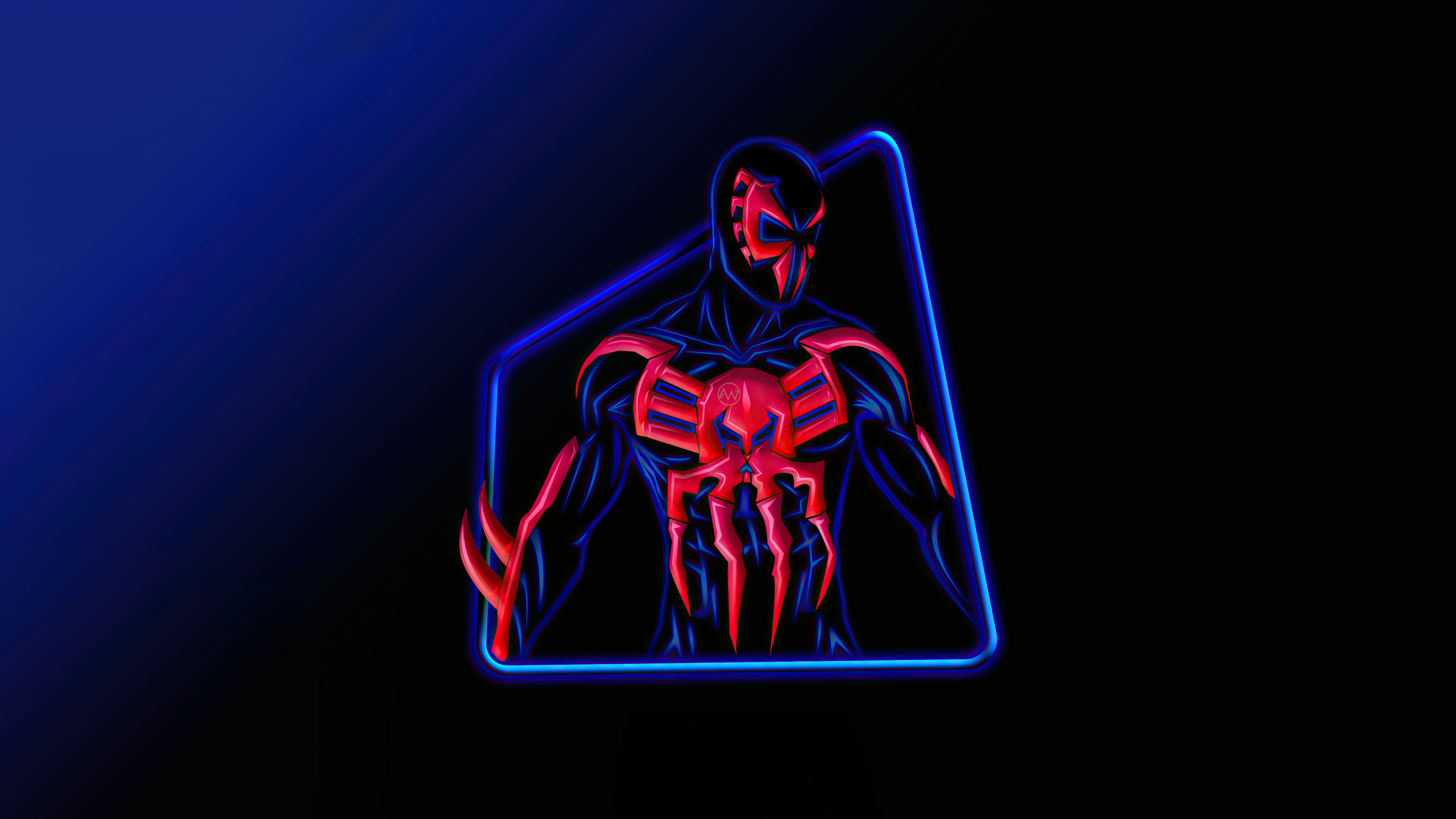 Spiderman Neon Red Suit, HD Wallpaper