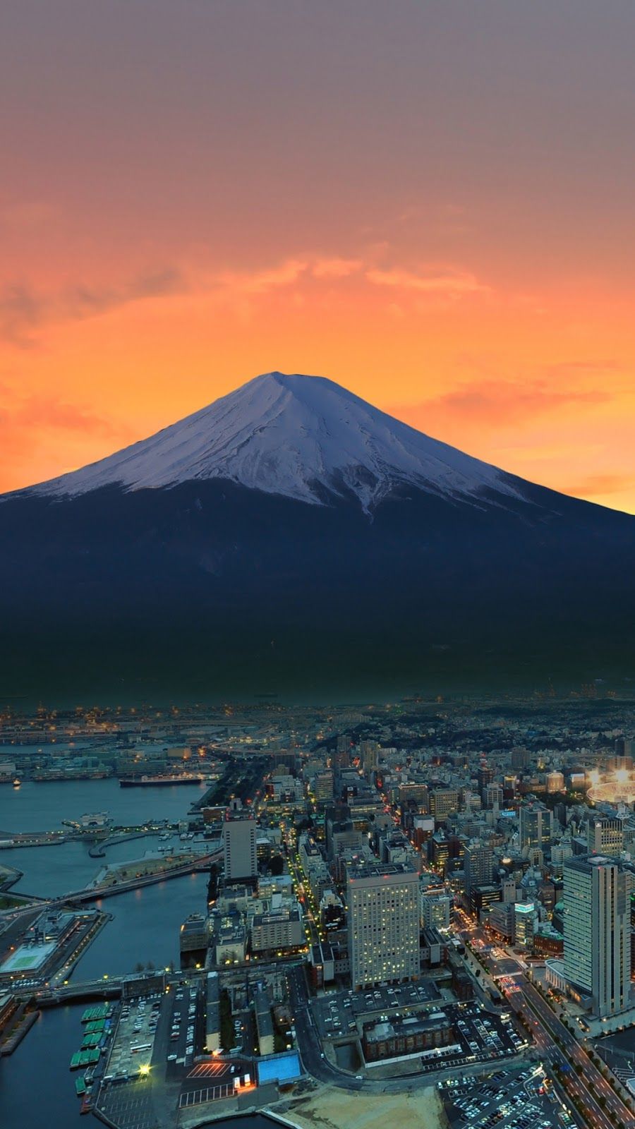 Sunset on Mount Fuji, Tokyo [1080 x 1920]. iPhone wallpaper japan, Sunset wallpaper, iPhone wallpaper landscape