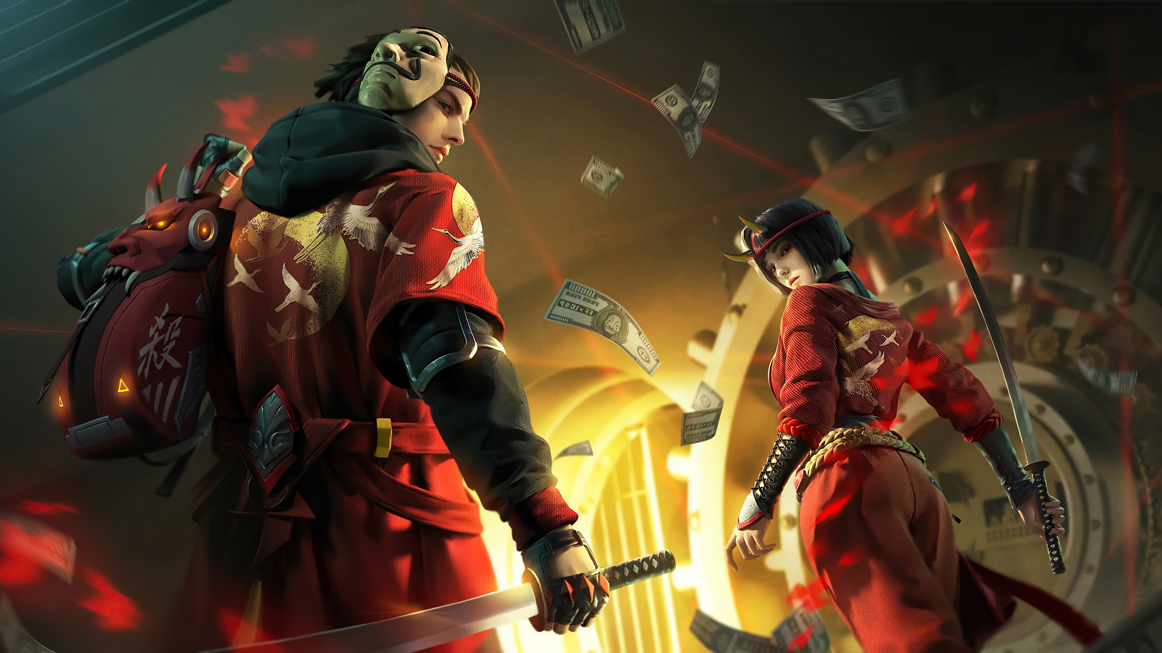 garena, free free, game, bank, heist, 4k, pc, wallpaper HD Wallpaper