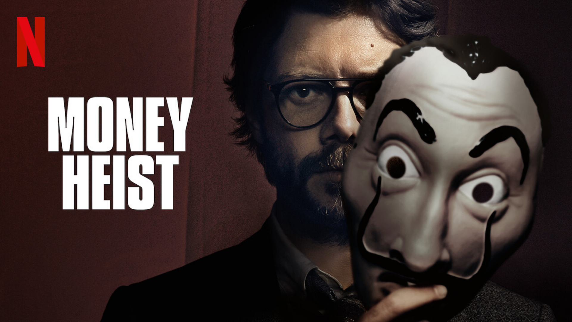 Money heist перевод. Бумажный дом Постер в масках. Профессор бумажный дом с МАСКО. Money Heist сериал logo. Бумажный дом профессор Постер.