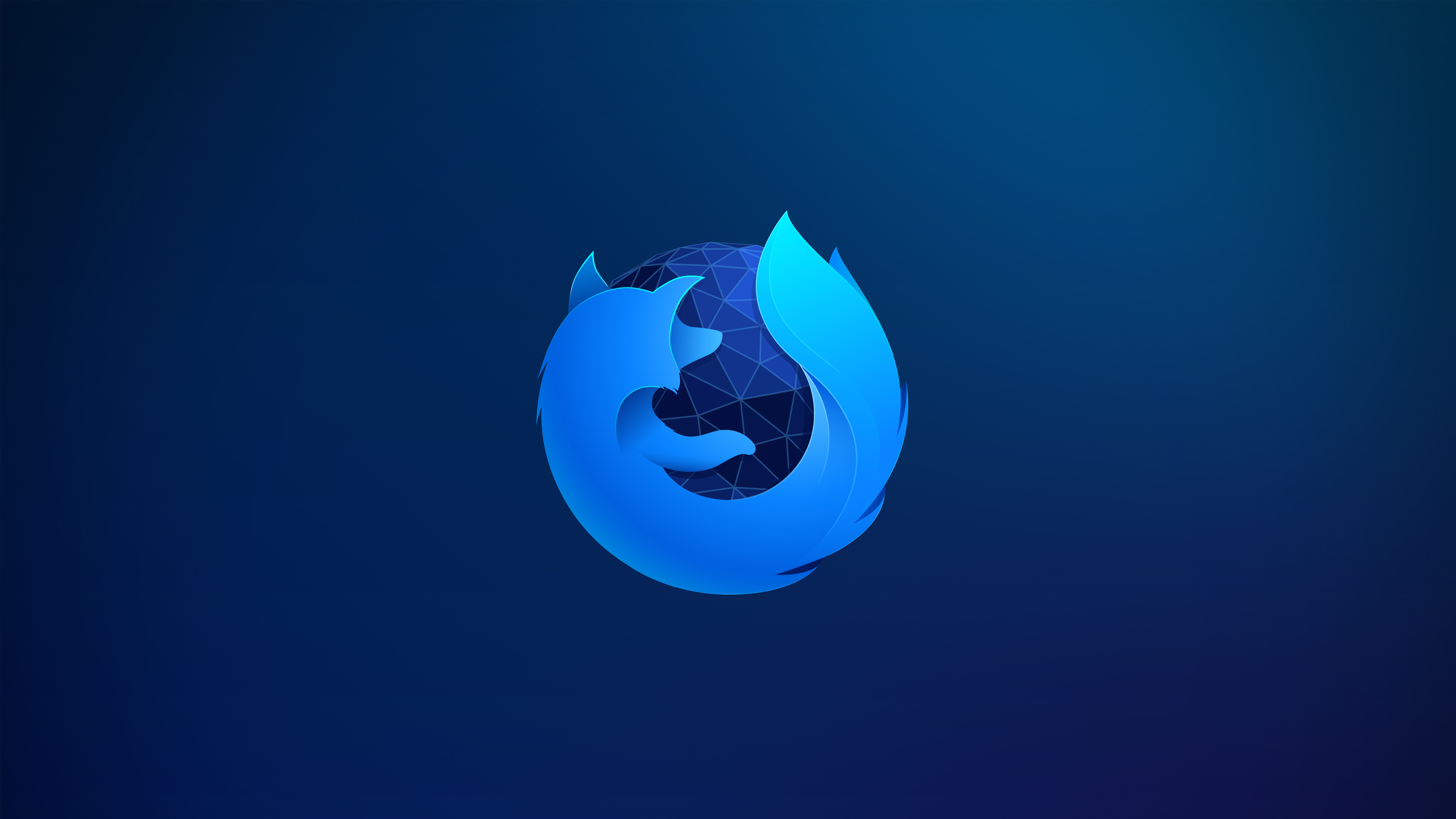Firefox Wallpaper 4K, Blue background, 5K, 8K, Technology