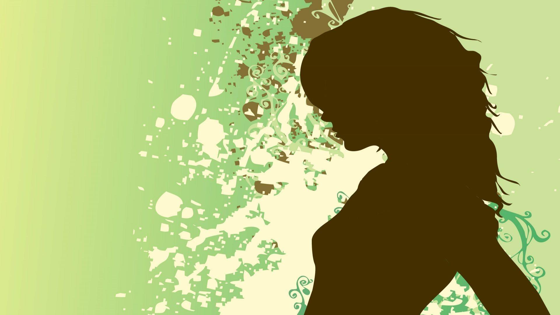Vector Girl silhouette Silhouette Woman HD Wallpaper, Desktop