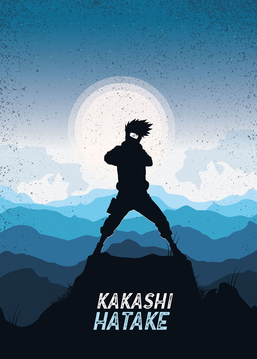 silhouette hatake kakashi' Poster by LouzaArt. Displate. Kakashi, Anime wallpaper live, Naruto uzumaki art