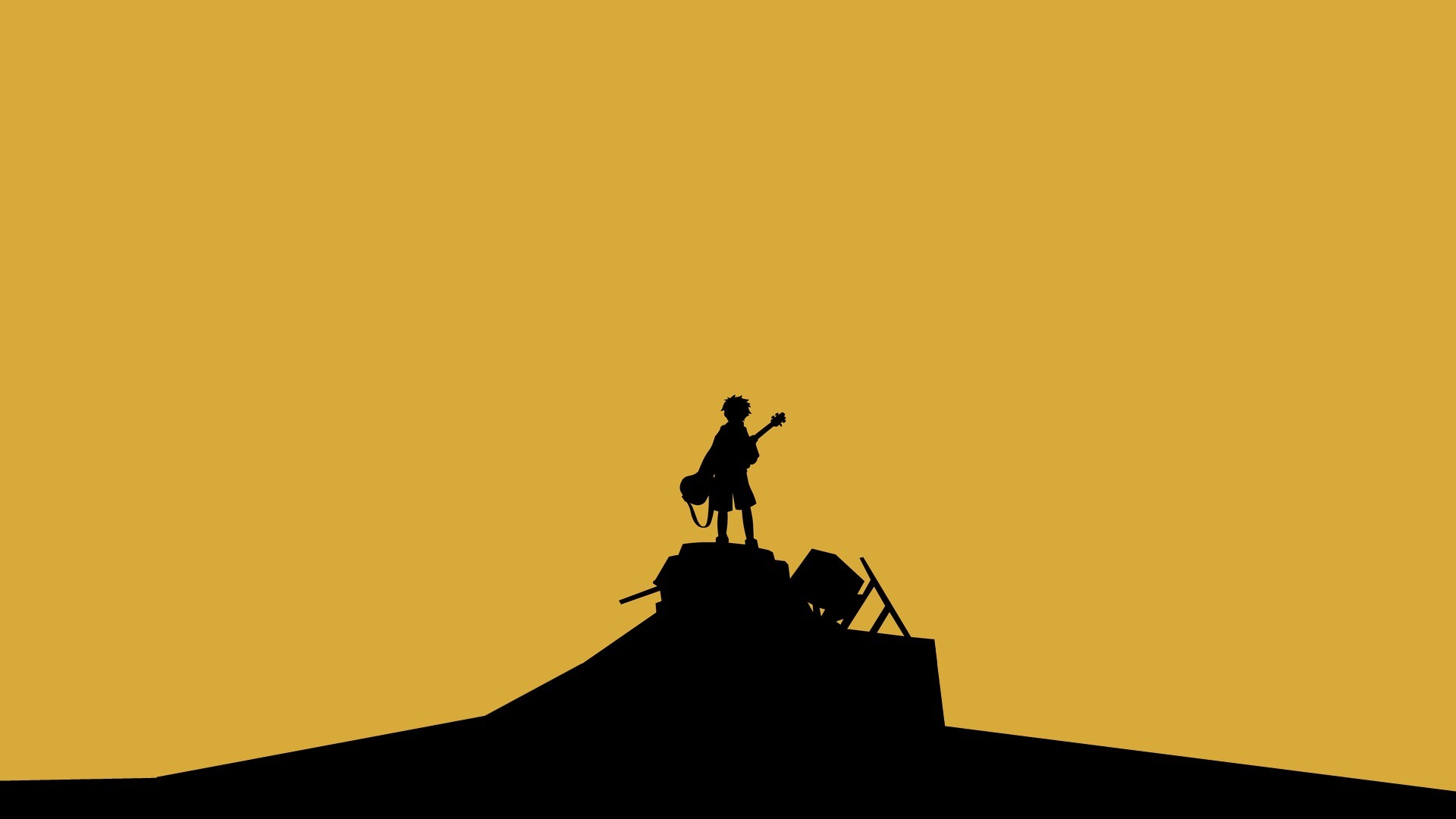 Amazing Minimalist Anime Silhouette Wallpaper Download