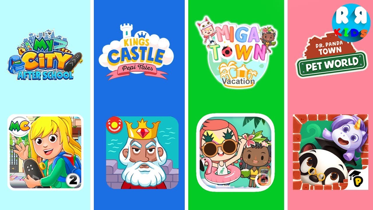 Best Compilation Pretend Play Games by My Town, Miga Town, Dr. Panda and. Games to play, Town games, Create your own world