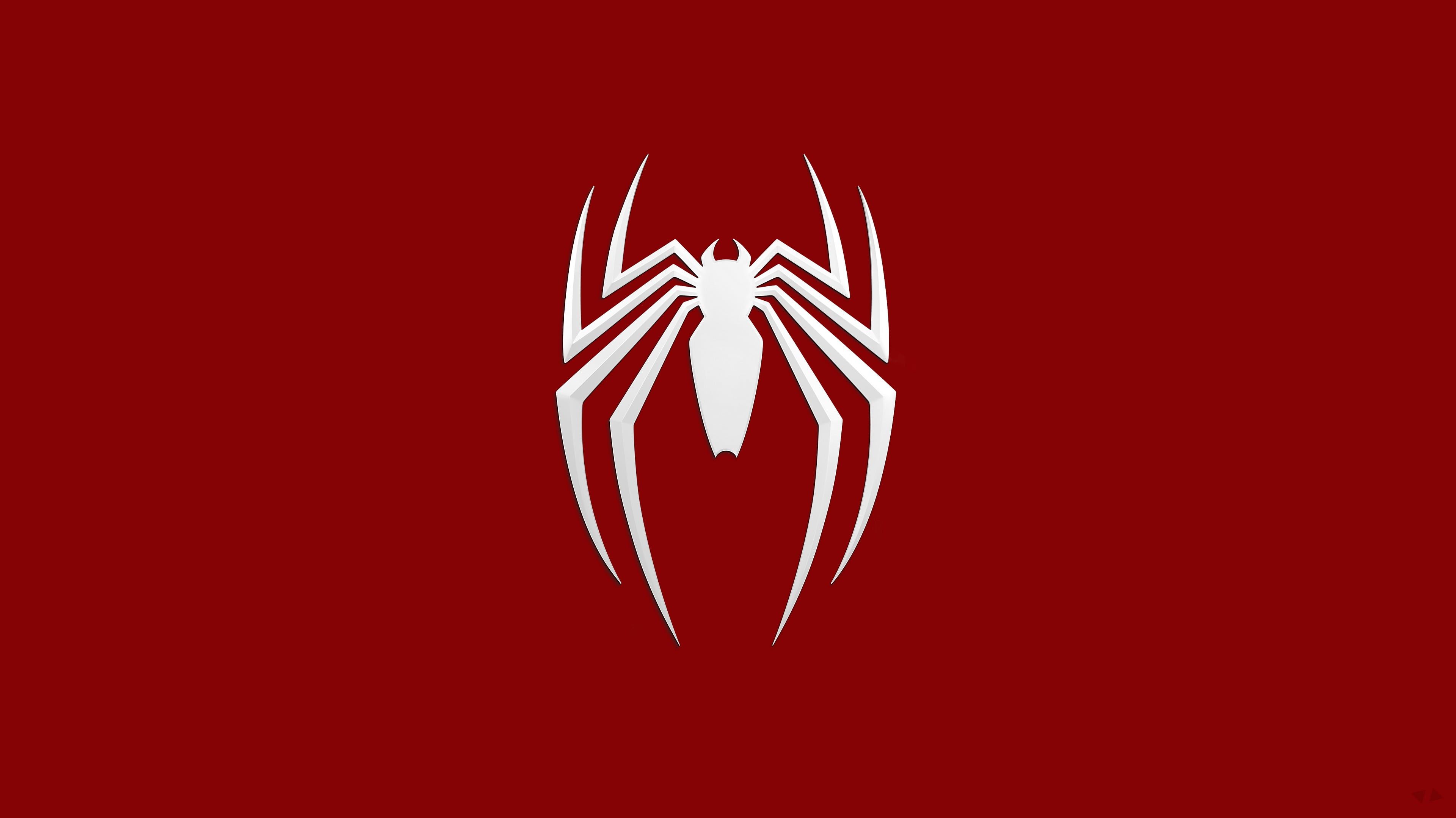 Marvel Spider Man Logo Wallpaper, Simple Background, Spider Man (2018). Spider Man Marvel Spiderman, Spiderman