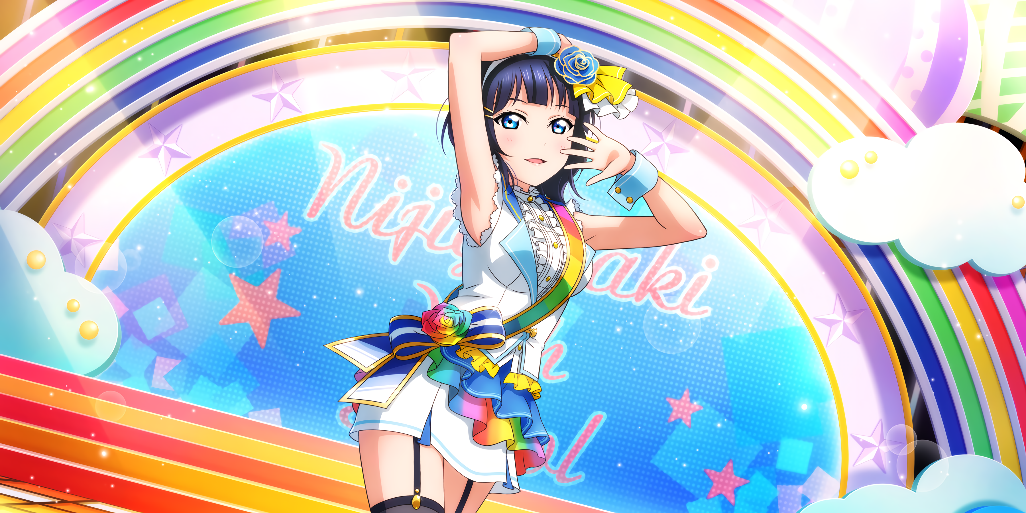 Wallpaper, anime girls, Love Live, Love Live Series, Asaka Karin 3600x1800