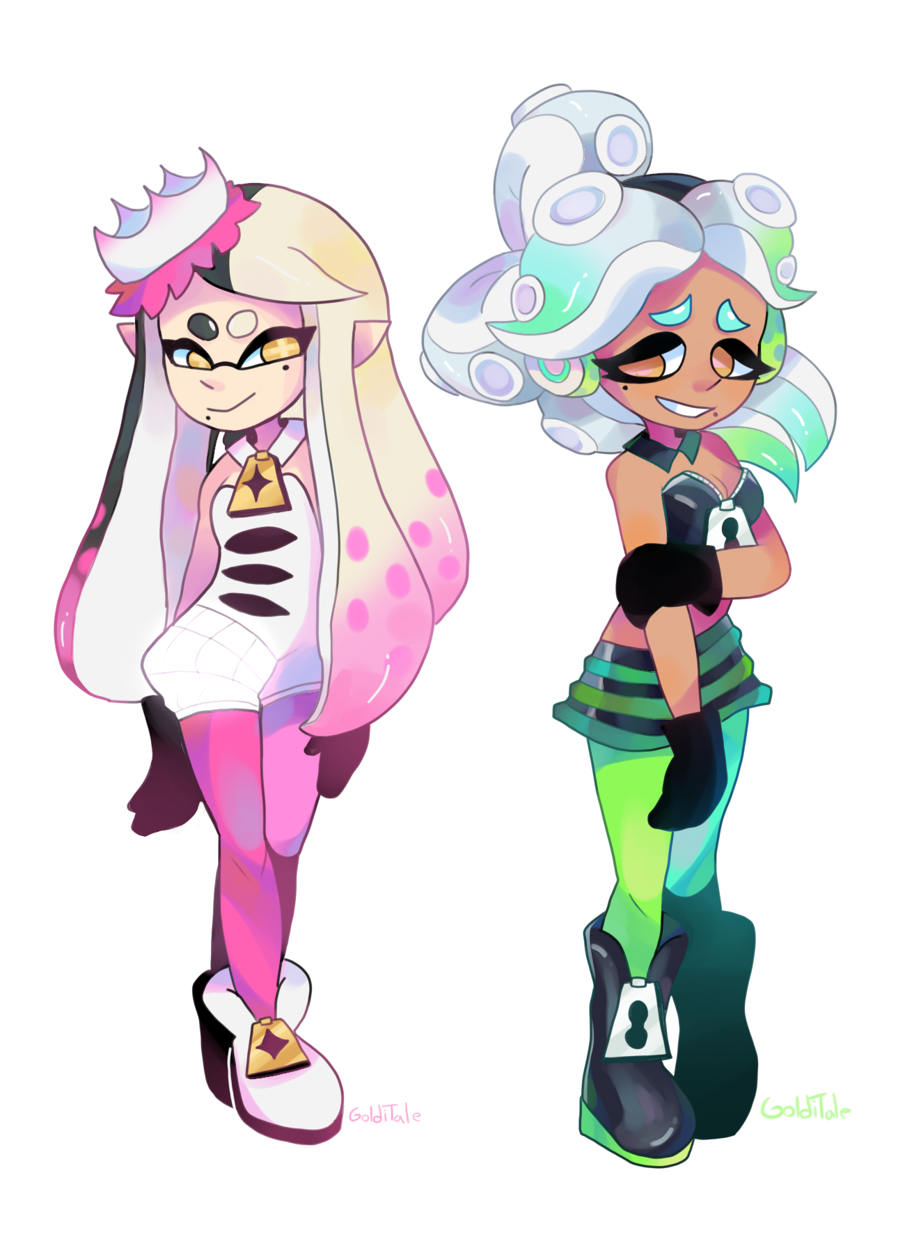 Callie Pearl And Marie Marina Fusions. Splatoon. Splatoon, Splatoon Comics, Splatoon Squid