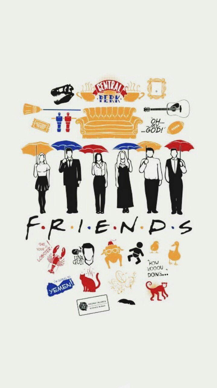 Tv Show, Friends, Wallpaper Tv Show Simple Drawing