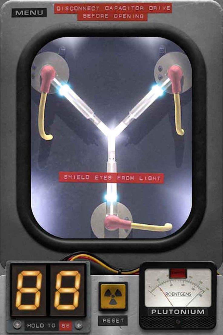 Flux Capacitor Tesla Screen. Back to the future, Back to the future party, Flux capacitor