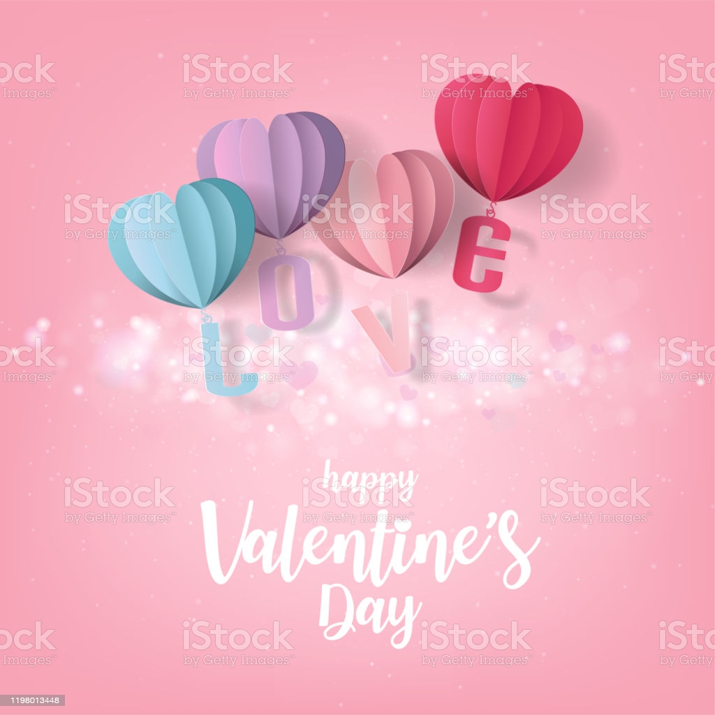 Valentines Hearts Abstract Pink Background Valentines Day Wallpaper Heart Holiday Backdrop Vector Illustration Stock Illustration Image Now