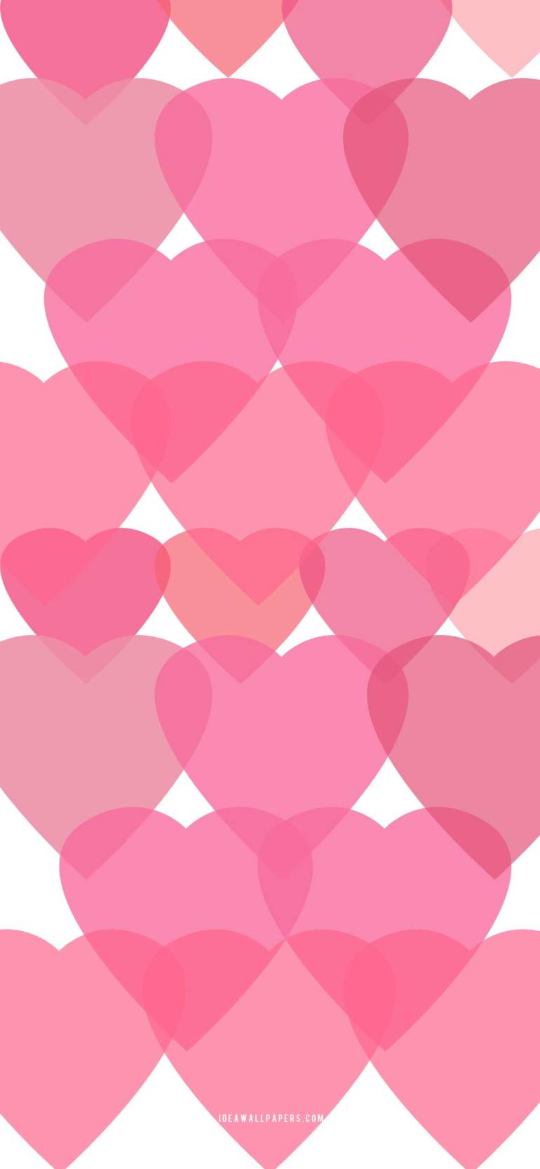 Translucent Pink Heart Valentine's day wallpaper Wallpaper