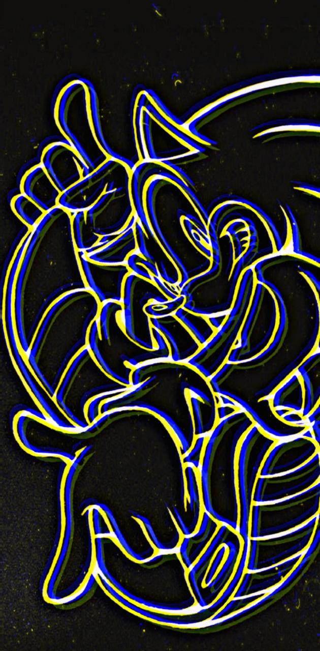 Neon Sonic wallpaper