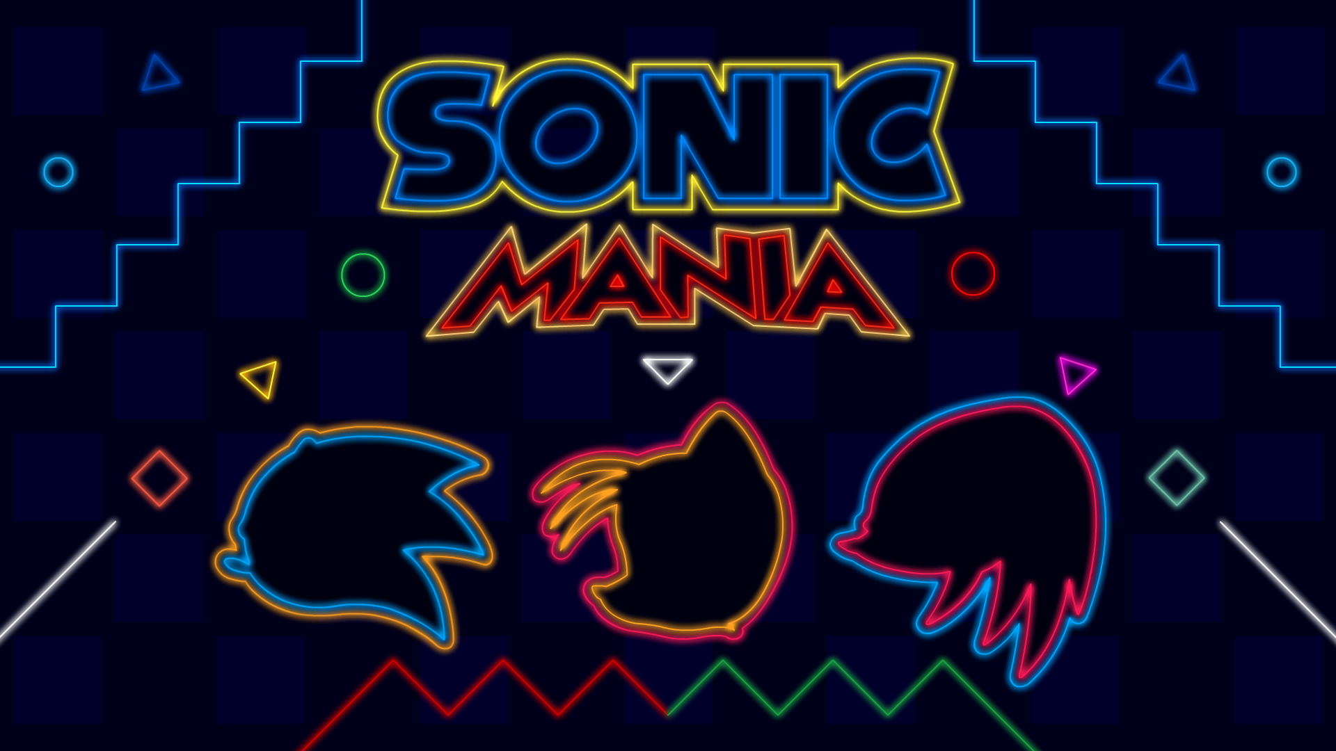Sonic Mania Neon HD Wallpaper