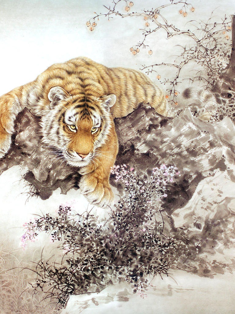 Free download Tigers wallpaper HQ picture 4jpg 01 31633615 2jpg [1024x1024] for your Desktop, Mobile & Tablet. Explore Asian Art Wallpaper. Japanese Art Wallpaper, Asian Wallpaper for Desktop, Desktop Wallpaper Chinese Art