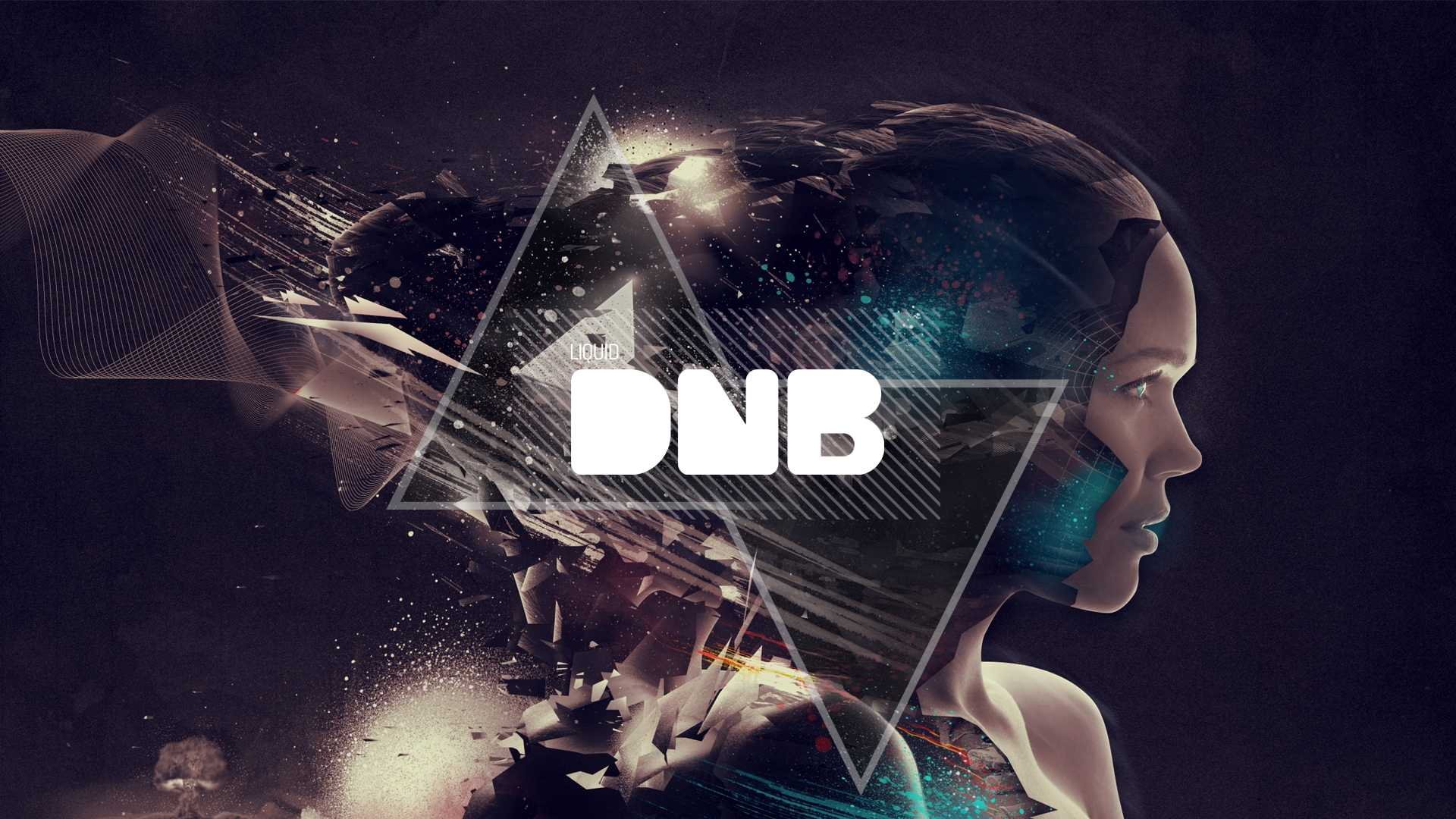 Wallpaper, liquid drum and bass, drum and bass, women, Tatof, digital art, music, artwork 1920x1080