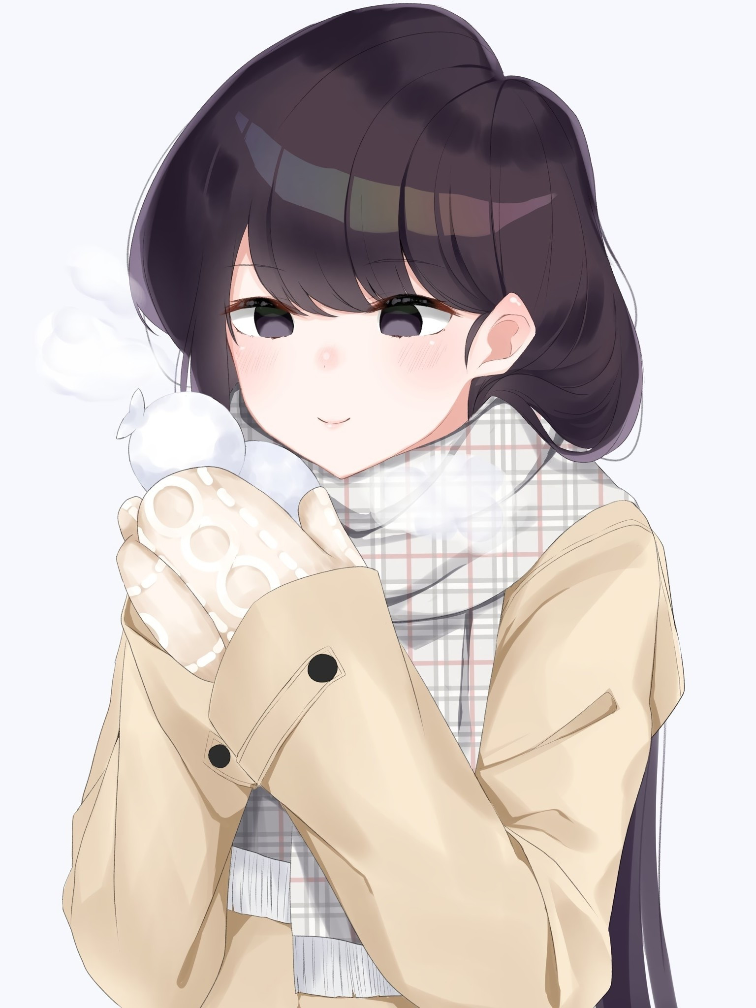 Download 1536x2048 Komi Shouko, Komi San Wa Komyushou Desu, Scarf, Coat, Gloves Wallpaper For Apple IPad Mini, Apple IPad 3, 4