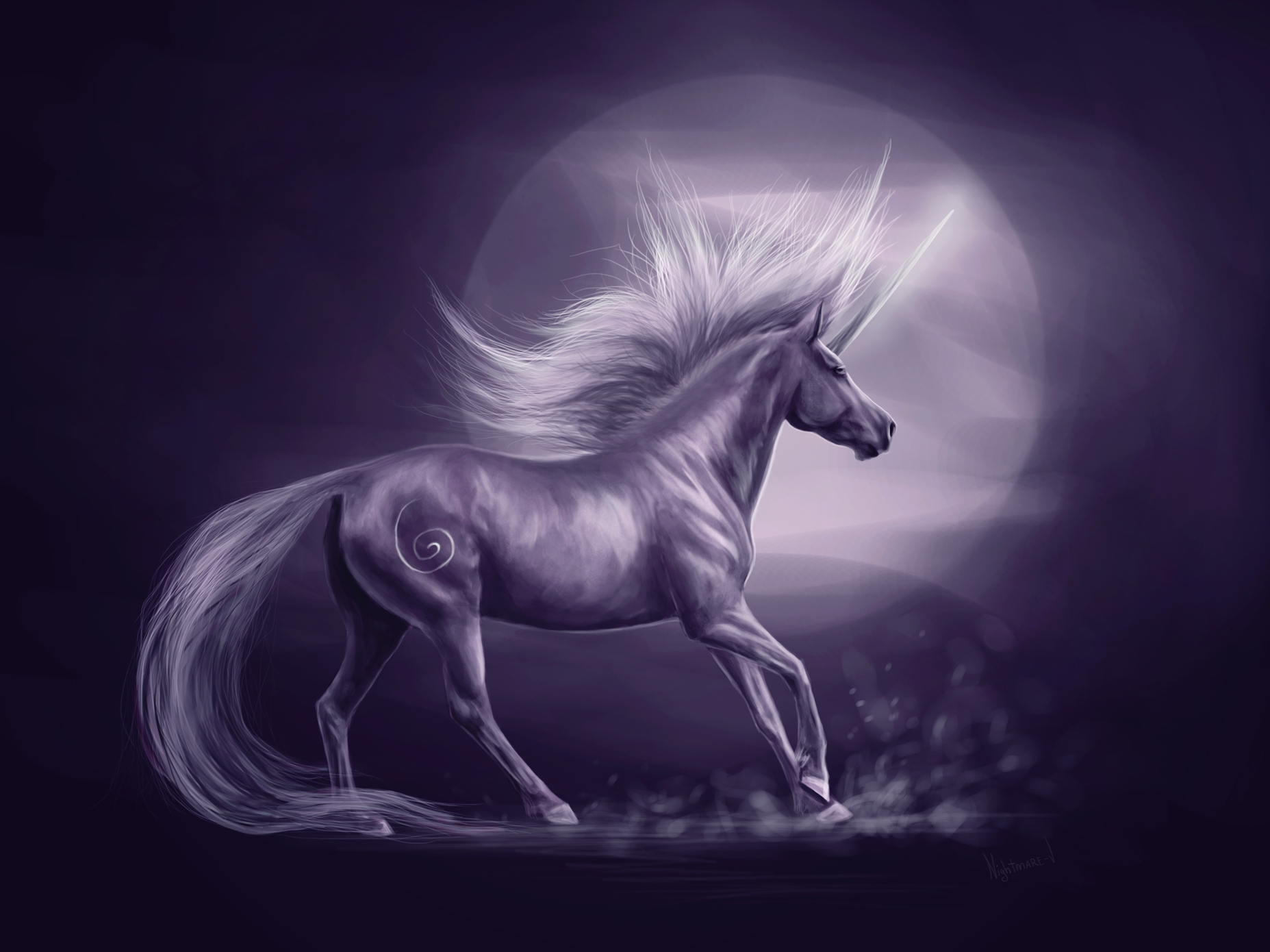 Unicorn horse magical animal moon x wallpaperx1390