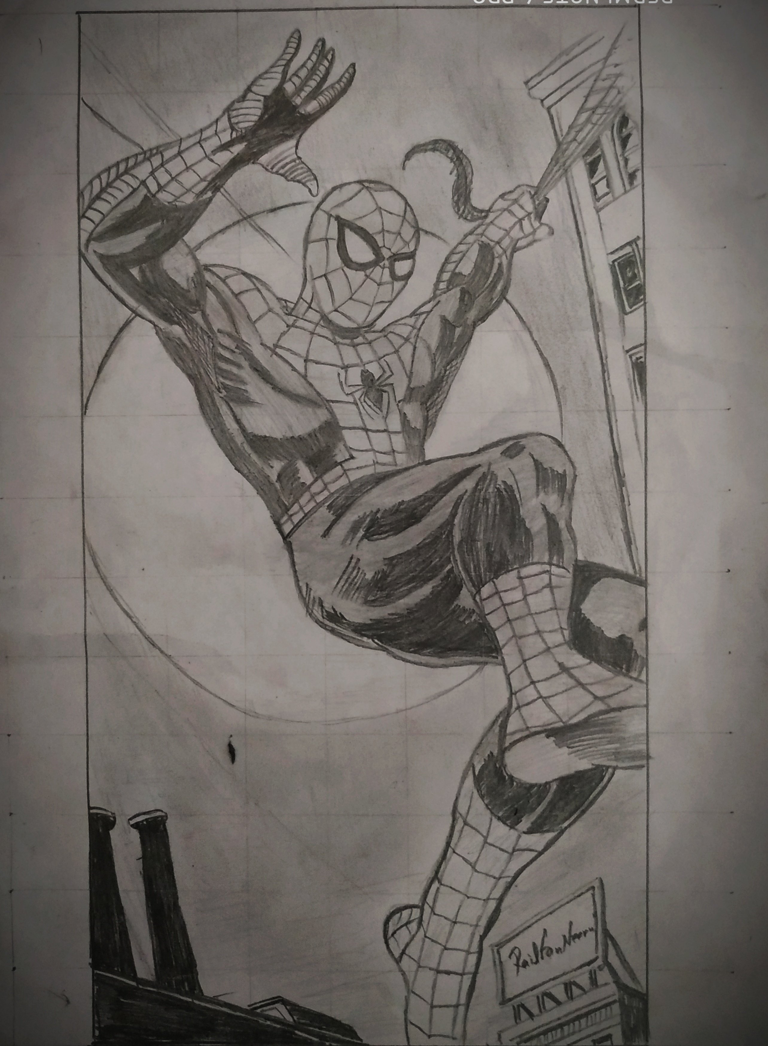 Jon Williams SpiderMan Sketch in Kevin Bowdens Sketches Comic Art  Gallery Room