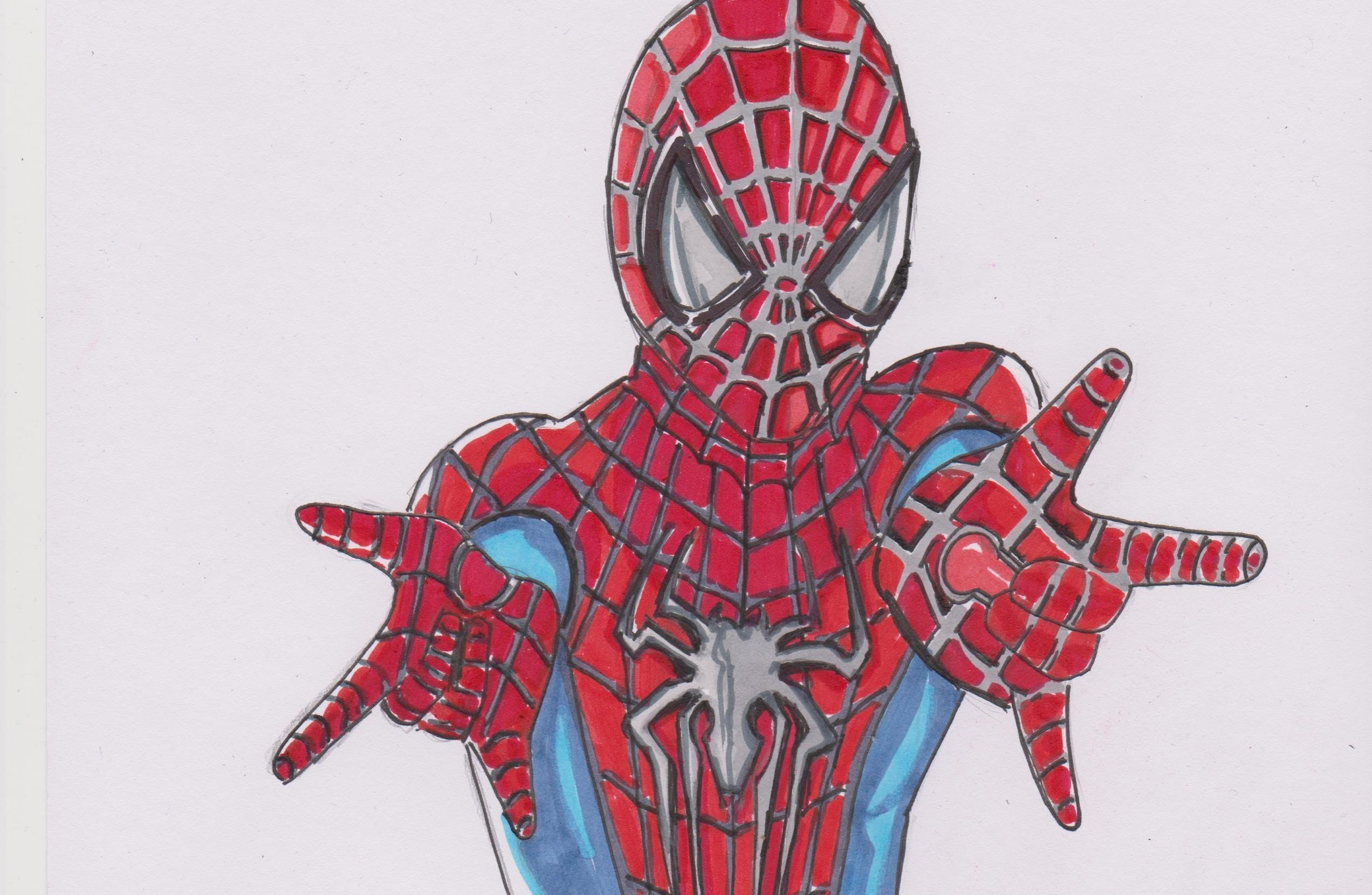 how to draw the amazing spider man 2