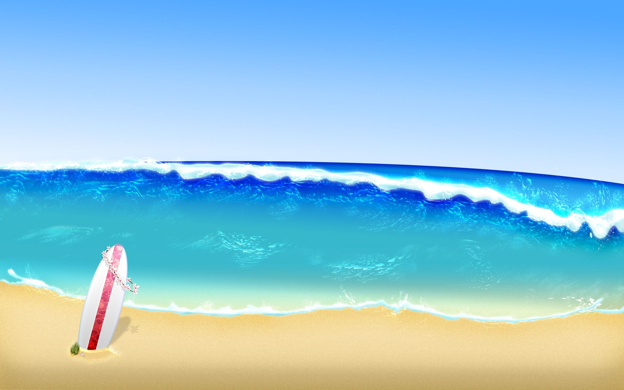 Animated Beach Waves Wallpaper