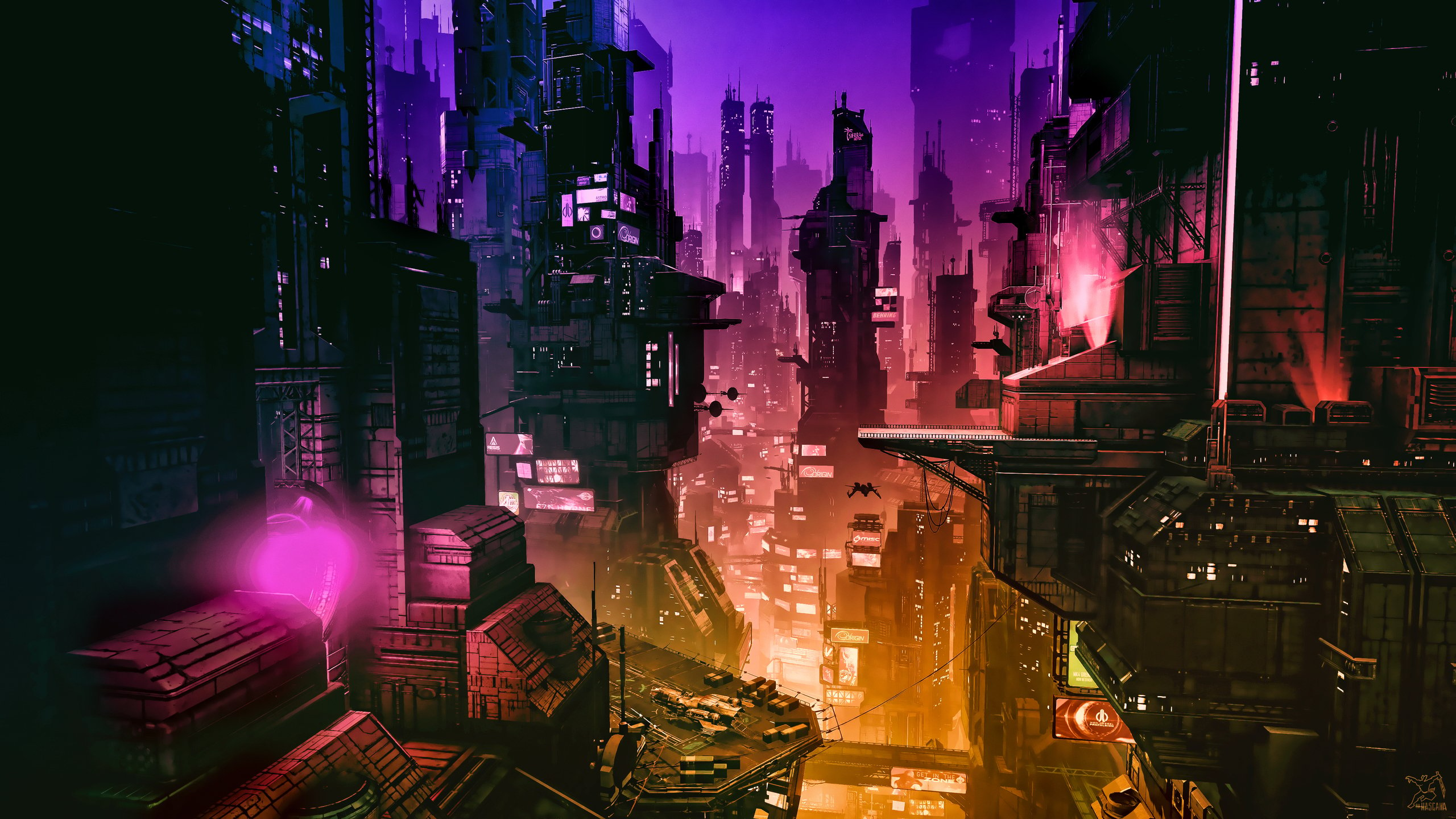 Futuristic City 4k 1440P Resolution HD 4k Wallpaper, Image, Background, Photo and Picture