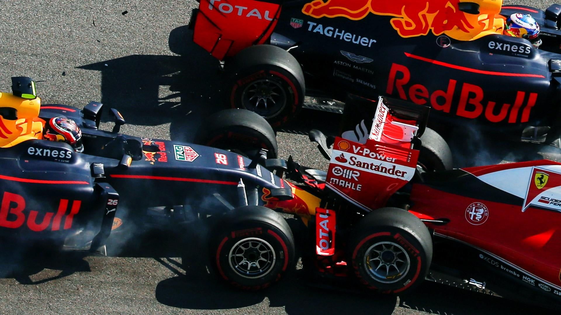 f1 crash kvyat vs vettel ferrari f1 redbull racing #sport P #wallpaper #hdwallpaper #desktop. F1 crash, Ferrari f Ferrari