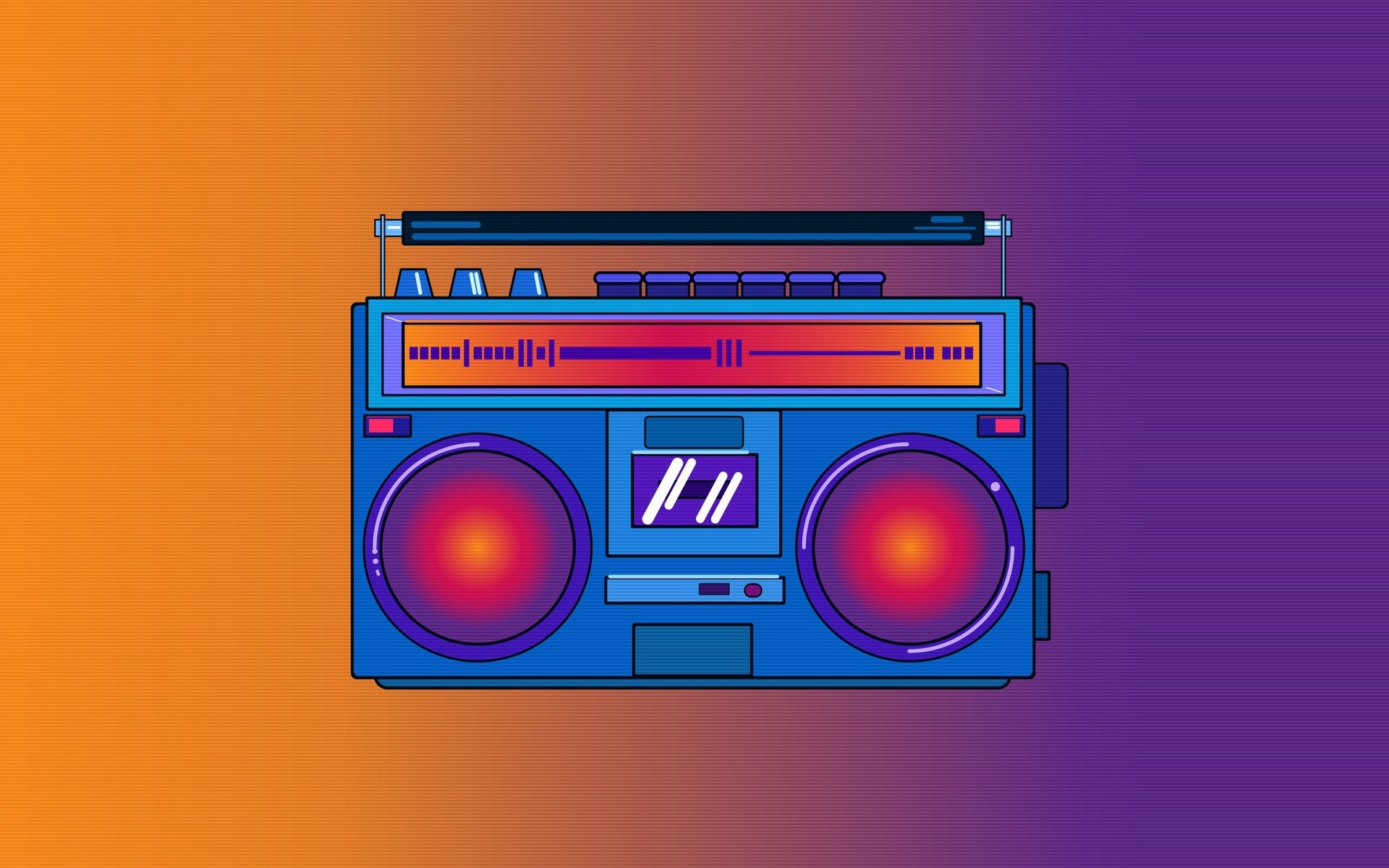 Synthwave Portable Music Stereo 1080P Resolution HD 4k Wallpaper, Image, Background, Photo and Picture