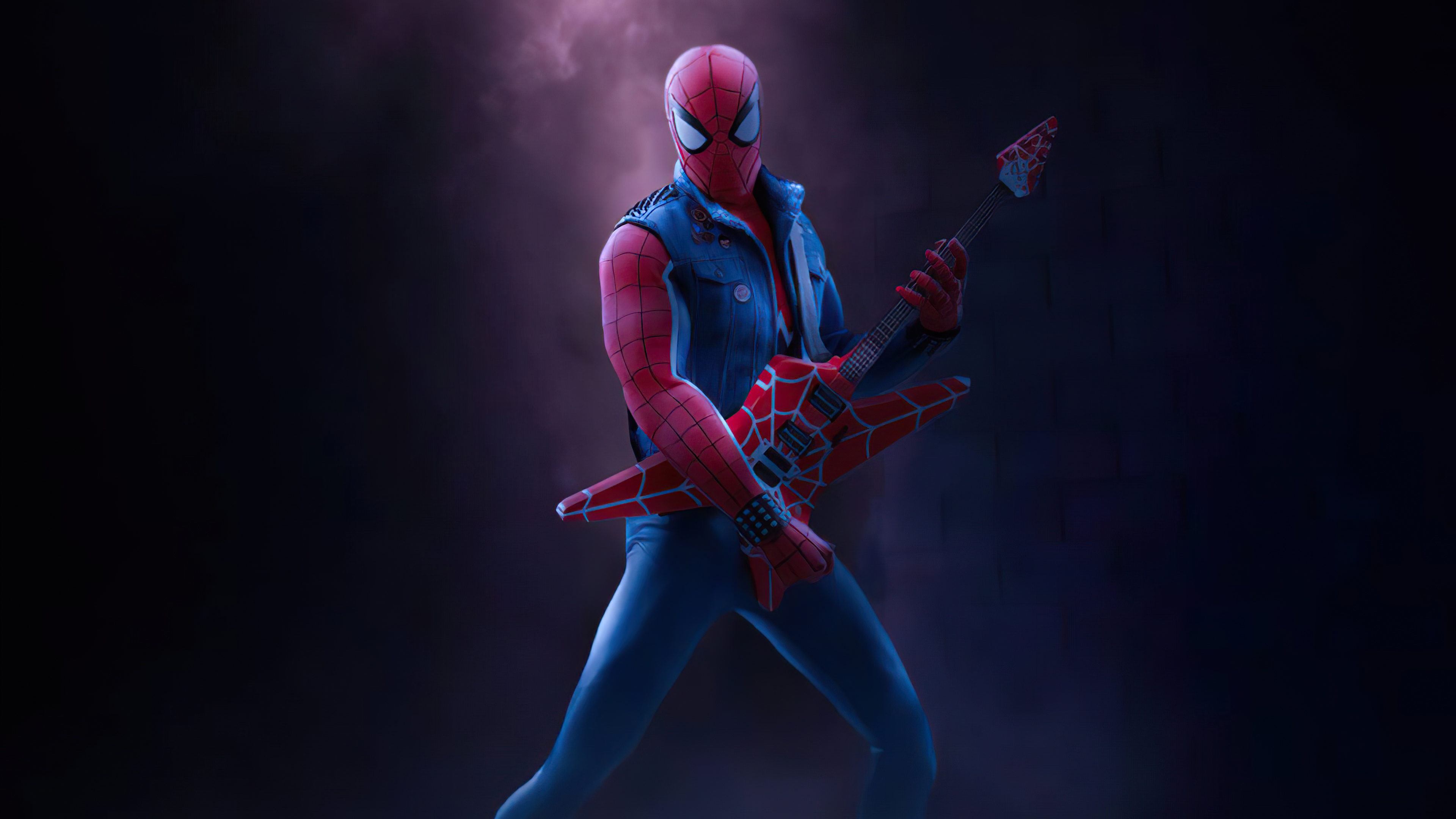 Spider Man Playing Guitar 4k 2048x1152 Resolution HD 4k Wallpaper, Image, Background, Photo and Picture