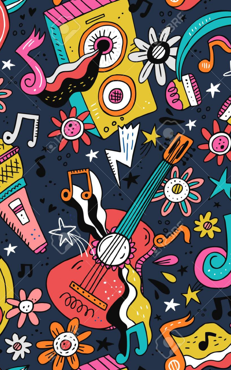 Free download Rock N Roll Doodle Vector Seamless Pattern Hippie Music Cartoon [1300x1300] for your Desktop, Mobile & Tablet. Explore Live Music Wallpaper Vintage. Live Music Wallpaper Vintage, Live