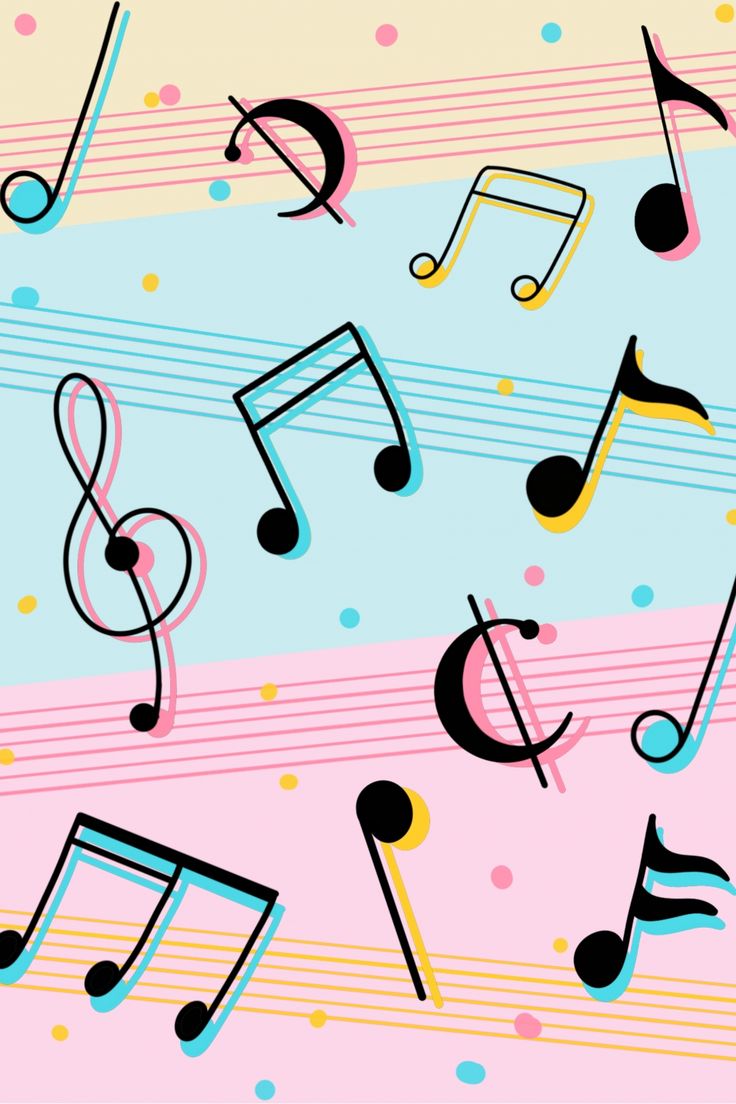 Music Festival Musical Note Line Background. Music notes art, Music notes background, Musical wallpaper