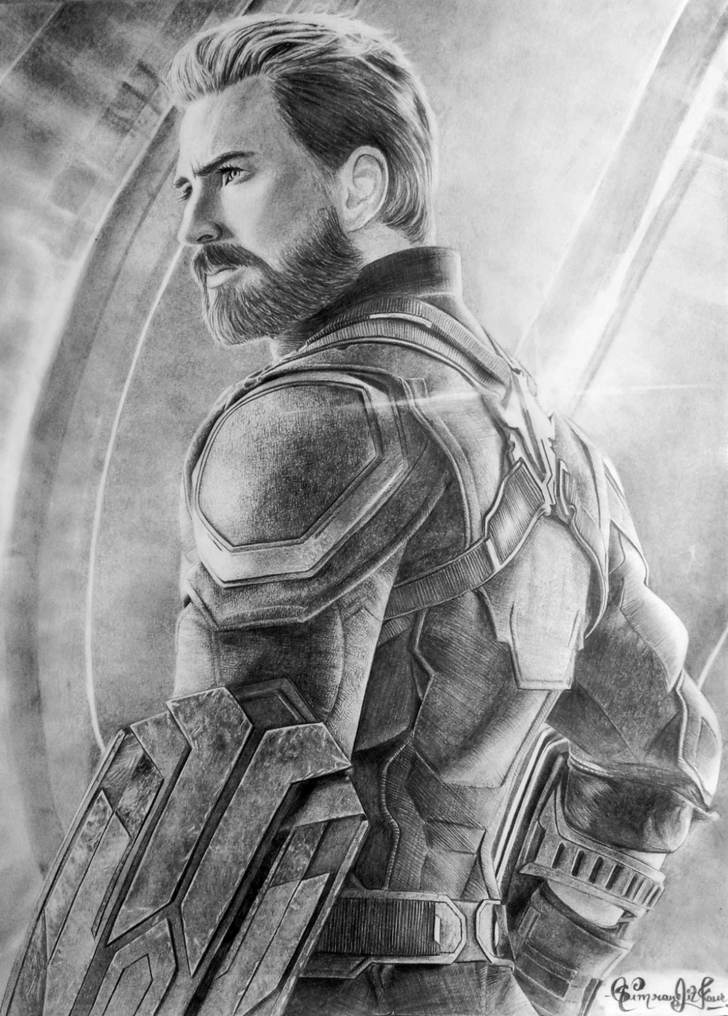 Captain America Sketch Wallpapers - Wallpaper Cave, image size:2352x3282