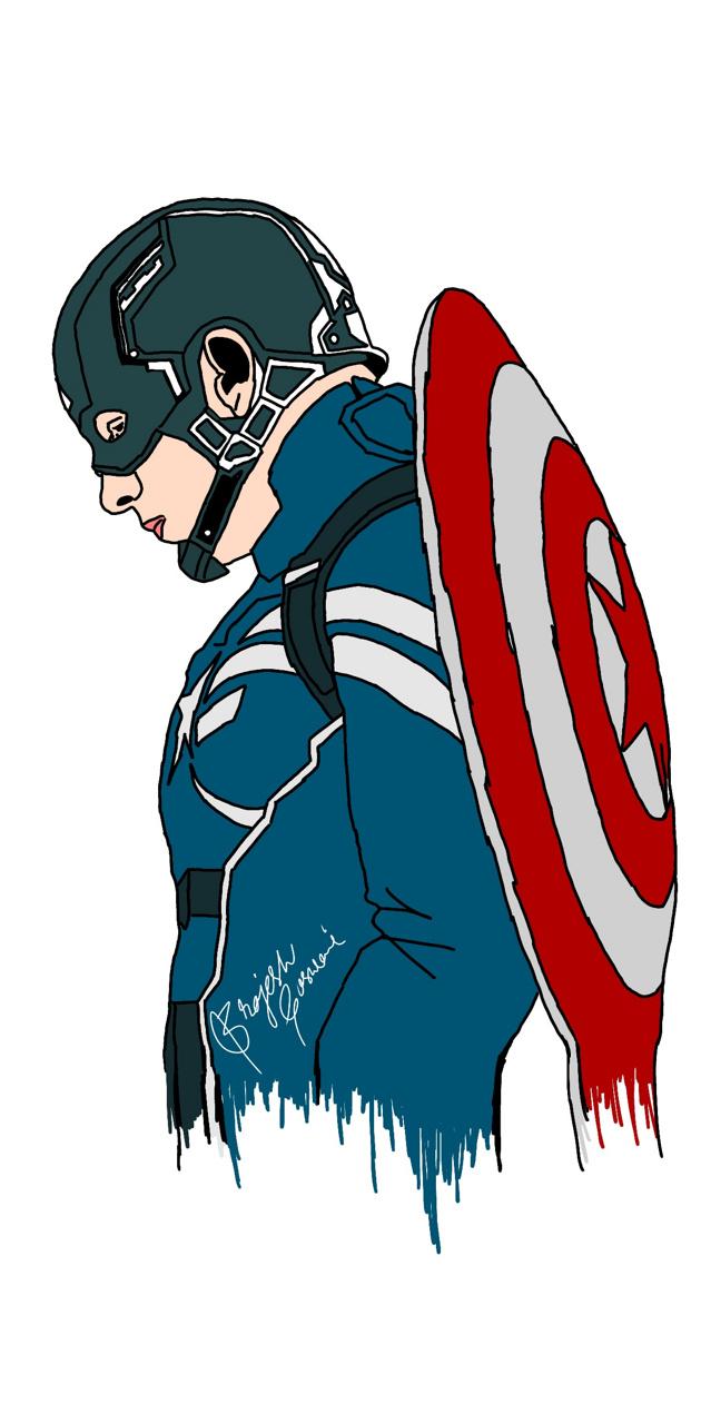 Captain America art comics drawing marvel star HD phone wallpaper   Peakpx