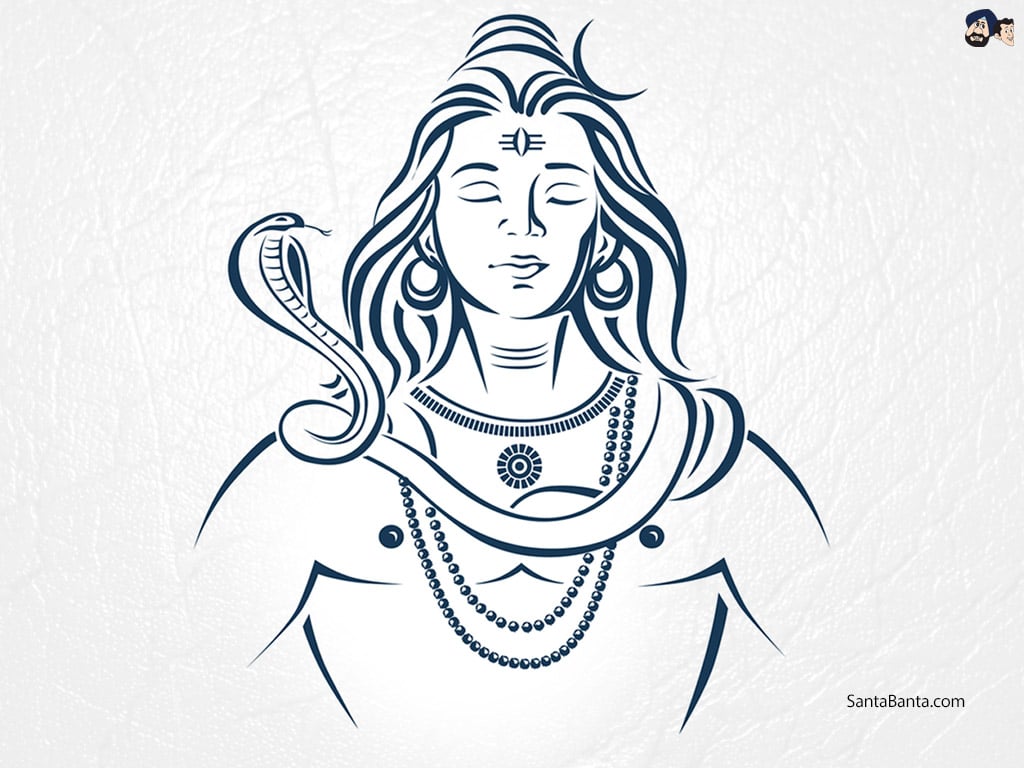 Download Shiv ji sketch hd wallpaper - Hindu god shiva- For Mobile Phone