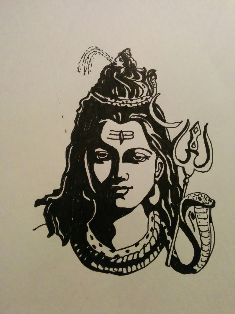 Paris: Sketch Lord Shiva Vector Image